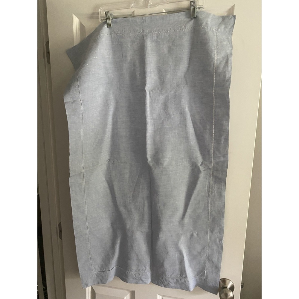 Vintage Ralph Lauren Castlellini Linen King Sham 20" x 36" Chambray Blue